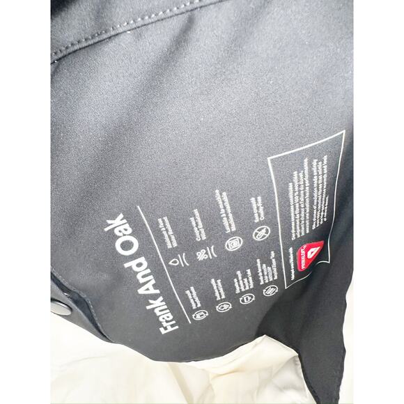 Frank and Oak Black Plateau Hooded Recycled Polyester Parka Coat Size Large NWT - Picture 7 of 8